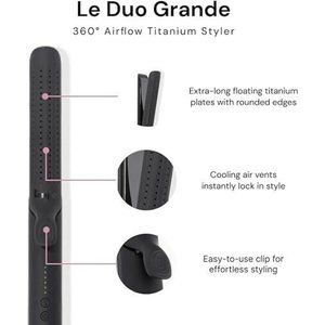 L'ange LE DUO Grand 360° Airflow Titanium Hair Curler Styler and Flat Iron